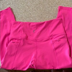 ZYIA hot pink yoga workout legging tights